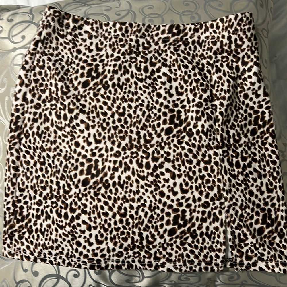 Shein leopard mini skirt